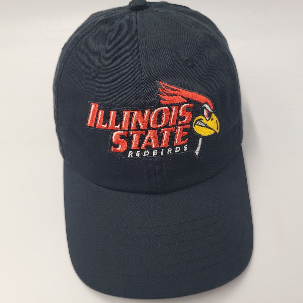 Illinois State Redbirds Hat Adjustable Outdoor Cap Black Red NCAA University ISU